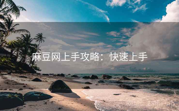 麻豆网上手攻略：快速上手